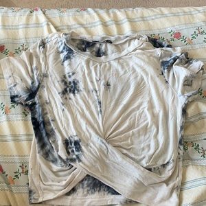 Shein Black and White Tye Dye Crop